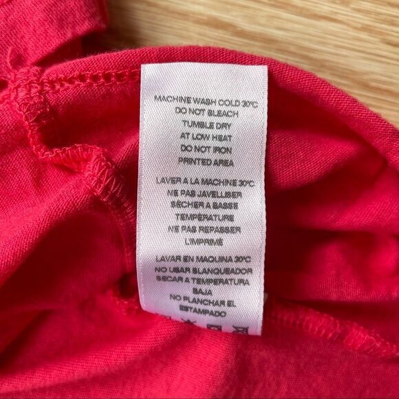 NWT Sundry Hibiscus Pink Dolman 3/4 Sleeve Blouse - Size: 2 - Picture 7 of 8